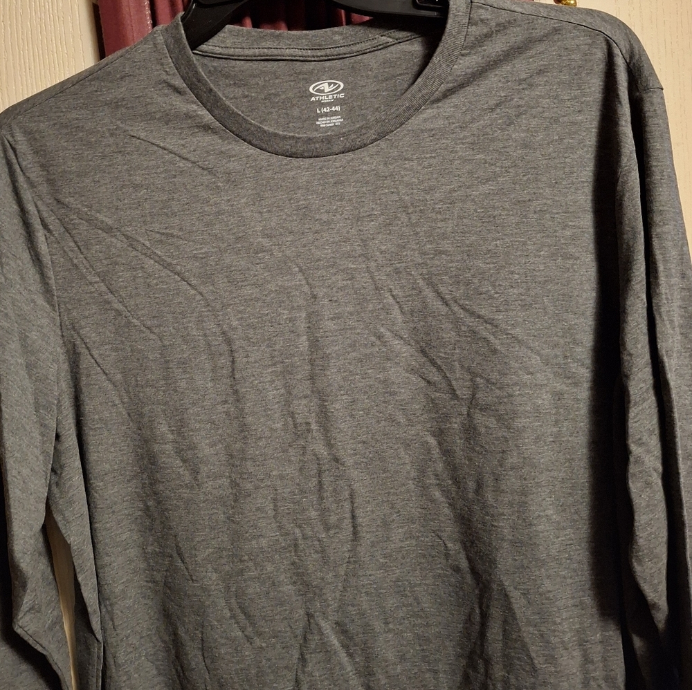 Men's Charcoal Heather Gray  Long Sleeve Tee